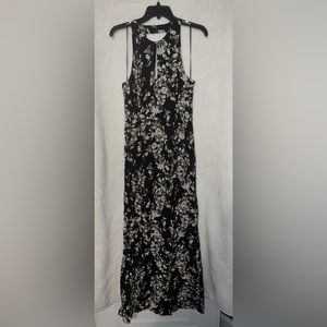 Guess high neck open back floral maxi dress